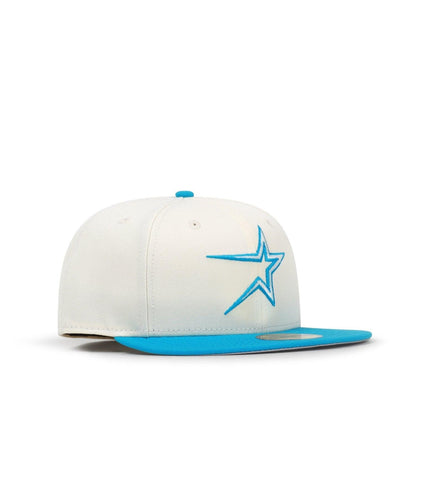 Buy New Era 5950 Houston Astros Starboy Hat - Chrome/Blue