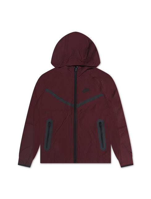 Buy Nike Boys Tech Fleece Hoodie - Burgundy Crush/Black