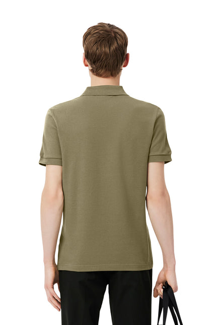 Lacoste Mens Logo Stripe Polo - Khaki Green