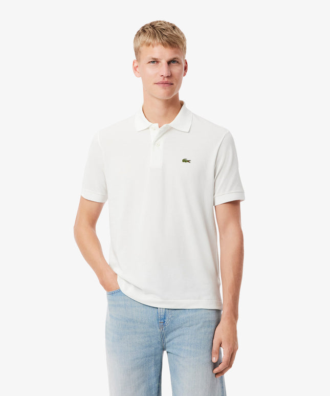 Lacoste Mens Light Pique Polo - White