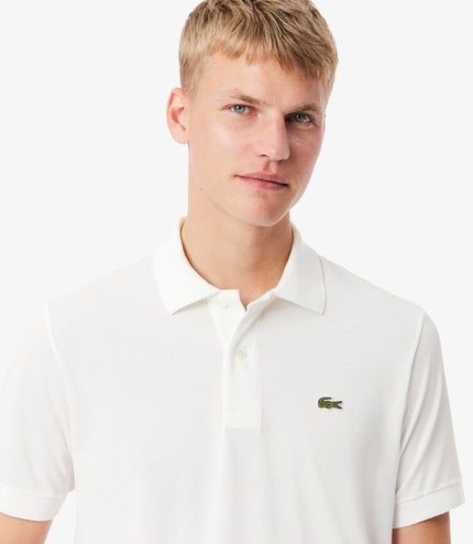 Lacoste Mens Light Pique Polo - White