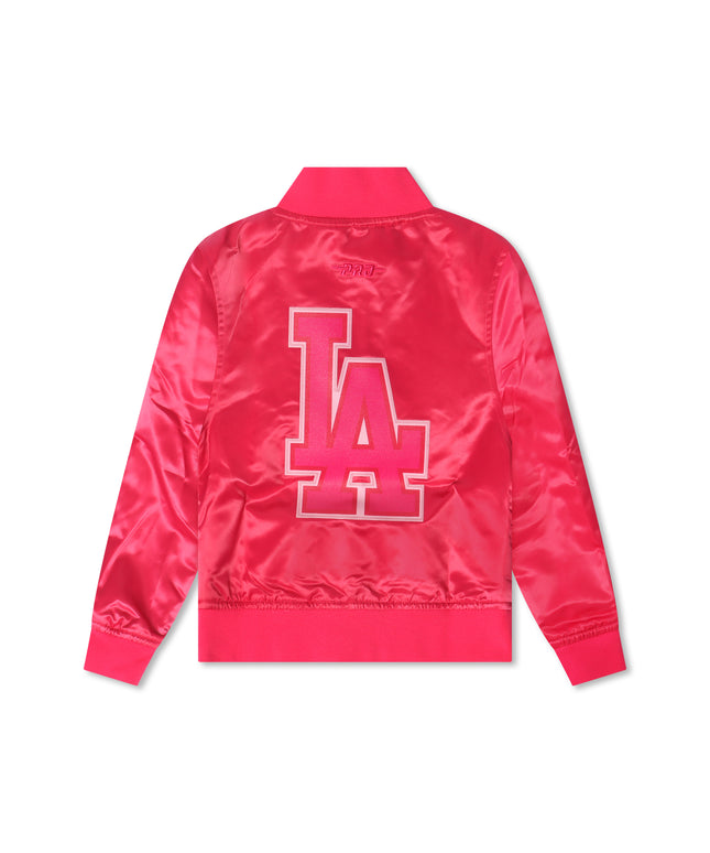 Pro Standard Kids LA Dodgers Satin Jacket - Pink
