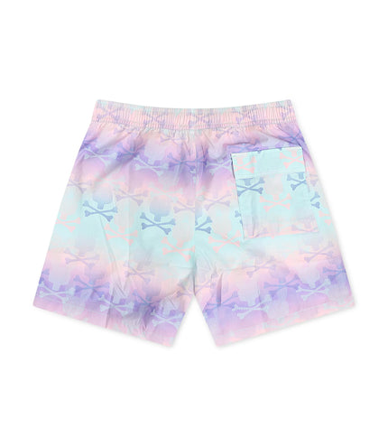 Psycho Bunny Forster Bunny Printed Swim Trunk - Lavender Gray