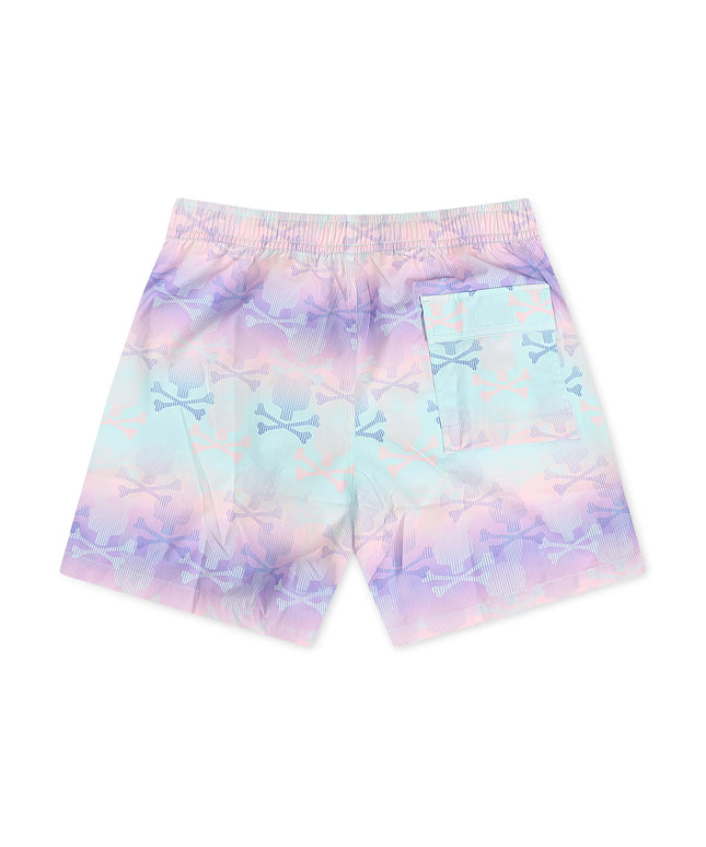 Psycho Bunny Forster Bunny Printed Swim Trunk - Lavender Gray