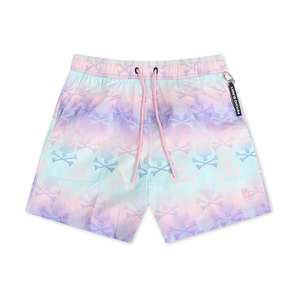 Psycho Bunny Forster Bunny Printed Swim Trunk - Lavender Gray