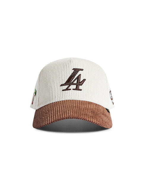 Reference Paradise Corduroy Hat - Cream/Brown