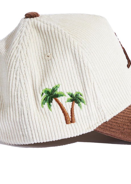 Reference Paradise Corduroy Hat - Cream/Brown