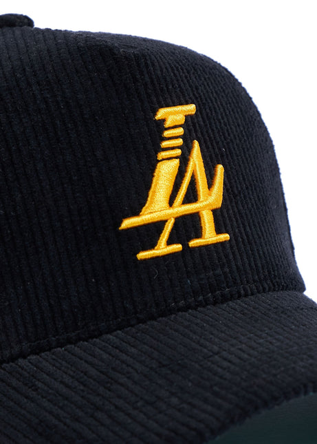 Reference Paradise LA Corduroy Hat - Black/Yellow