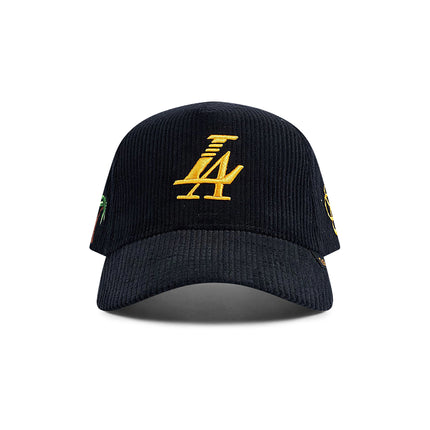 Reference Paradise LA Corduroy Hat - Black/Yellow