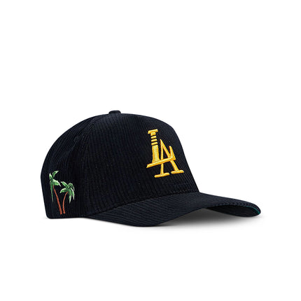 Reference Paradise LA Corduroy Hat - Black/Yellow