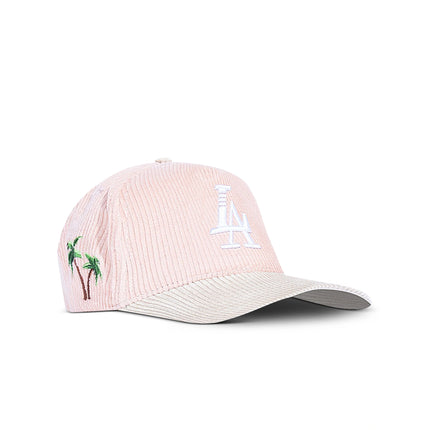Reference Paradise LA Corduroy Hat - Pink/Cream