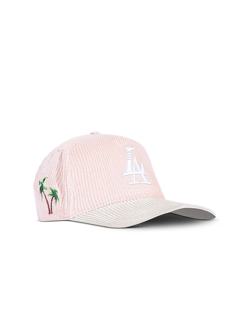 Reference Paradise LA Corduroy Hat - Pink/Cream