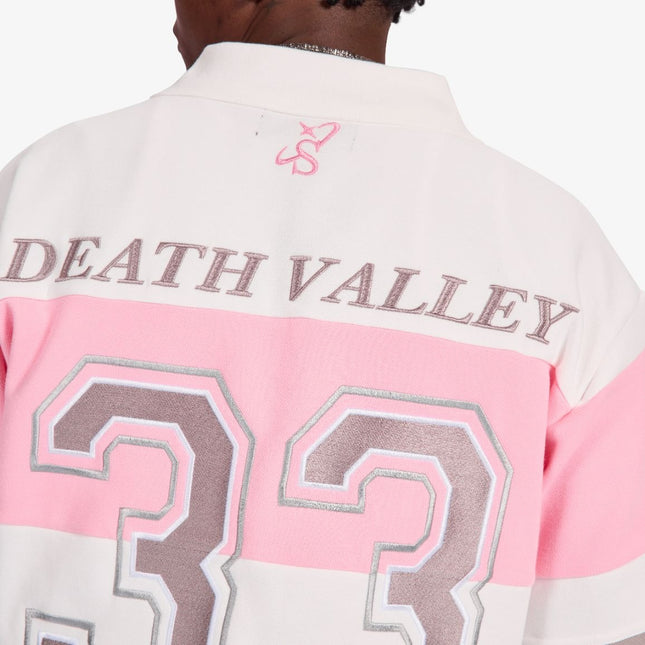 Sugarhill Roadrunners Box-Fit Rugby Polo - Pink Grey