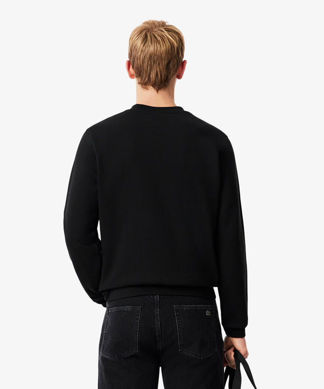 Lacoste Printed Crewneck Sweatshirt - Black