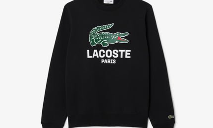 Lacoste Printed Crewneck Sweatshirt - Black