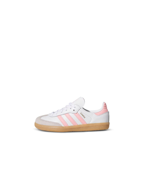 Adidas (PS) Samba - White/Semi Pink Spark