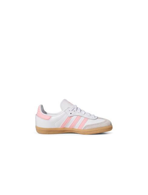 Adidas (PS) Samba - White/Semi Pink Spark