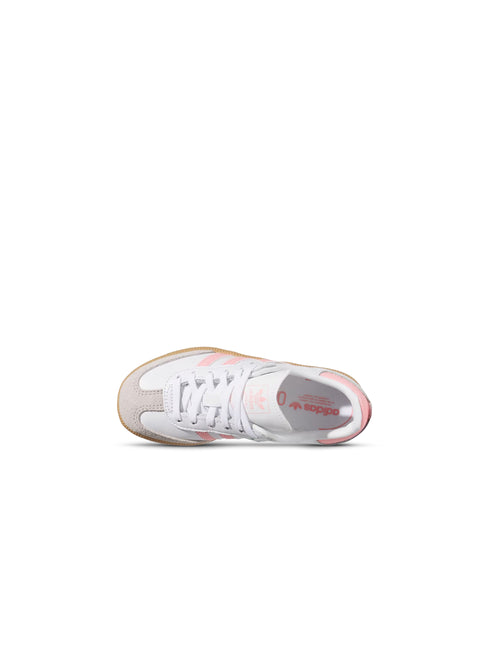 Adidas (PS) Samba - White/Semi Pink Spark