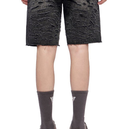 Valabasas Scrape Shorts - Grey Wash