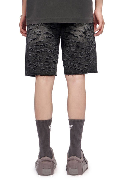 Valabasas Scrape Shorts - Grey Wash