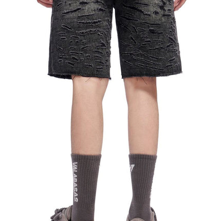 Valabasas Scrape Shorts - Grey Wash