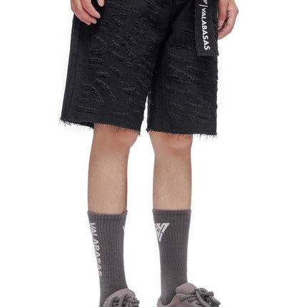 Valabasas Scrape Shorts - Jet Black