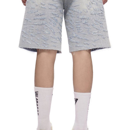 Valabasas Scrape Shorts - Light Blue Wash
