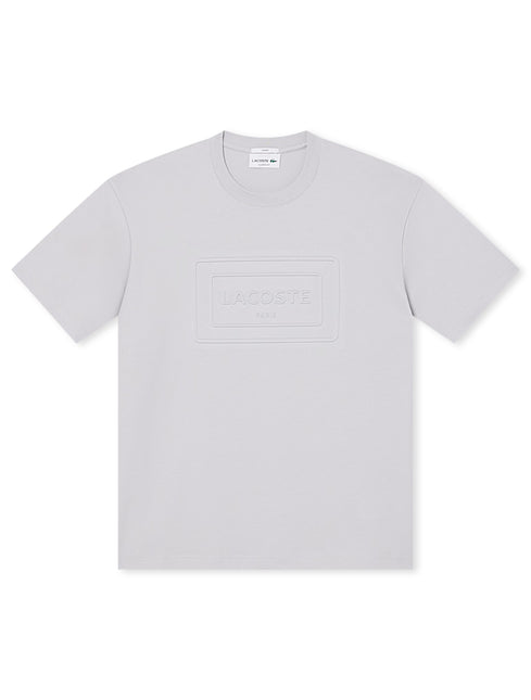 Lacoste Embroidered Cotton Tee - Light Grey