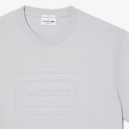 Lacoste Embroidered Cotton Tee - Light Grey