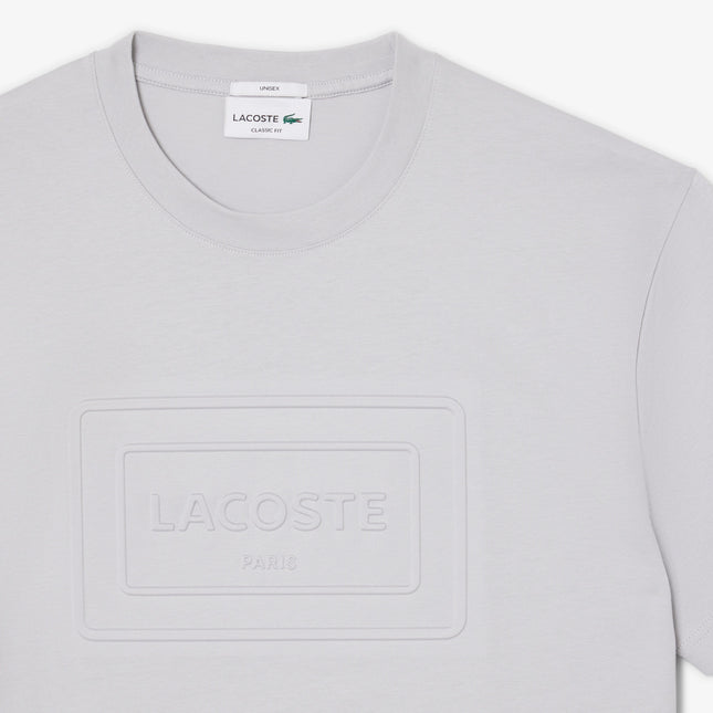 Lacoste Embroidered Cotton Tee - Light Grey
