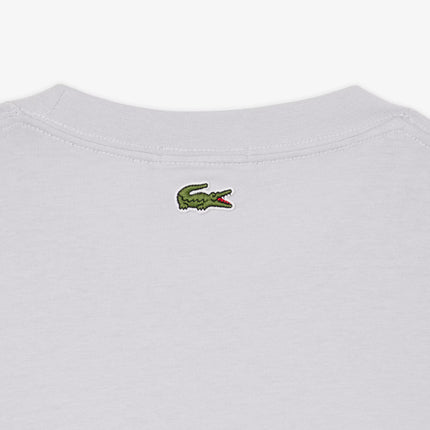 Lacoste Embroidered Cotton Tee - Light Grey