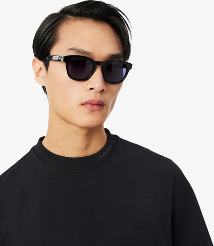 Lacoste Branded Pique Tee - Black