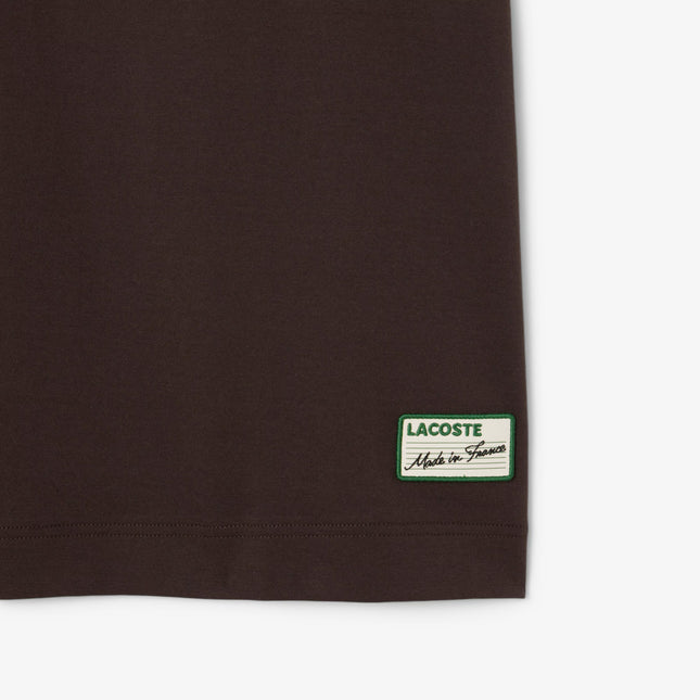 Lacoste Made in France Stripe Neck Tee - Black