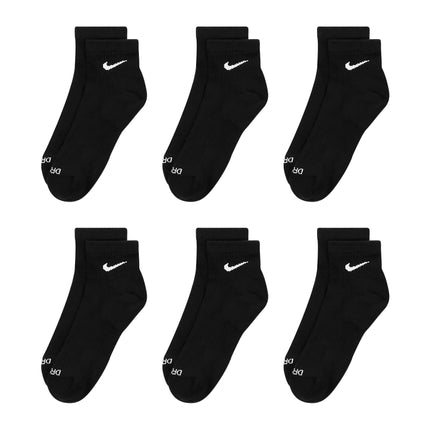 Nike 6-Pack Dri-Fit Cushioned Ankle Socks - Black