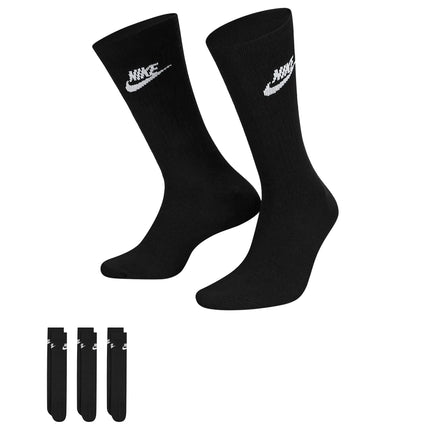Nike 3- Pack Sportswear Everyday Essential Socks - Black