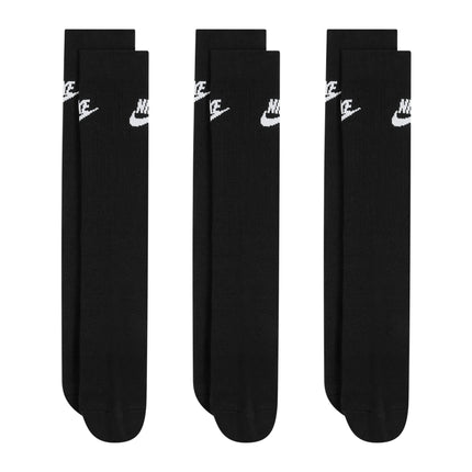 Nike 3- Pack Sportswear Everyday Essential Socks - Black