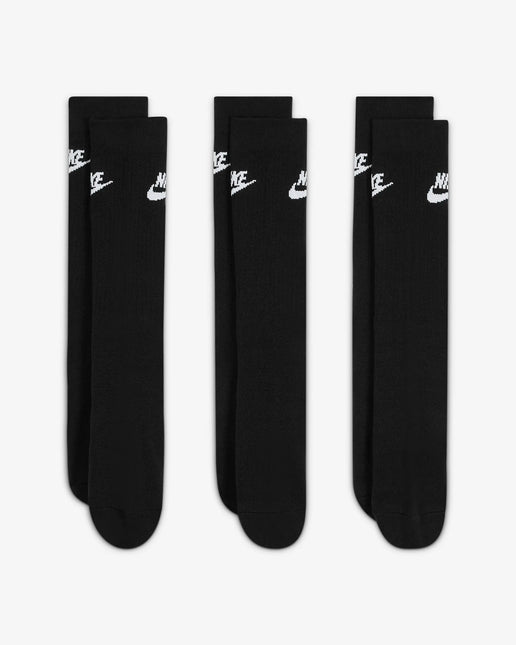 Nike 3- Pack Sportswear Everyday Essential Socks - Black