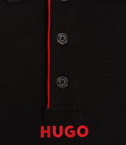 Hugo Kids Logo Print Polo - Black