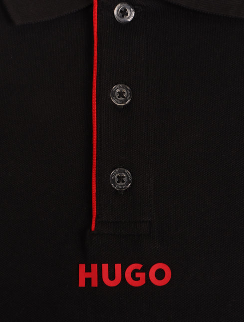 Hugo Kids Logo Print Polo - Black