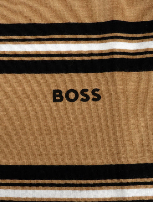 Boss Kids Striped Tee - Beige