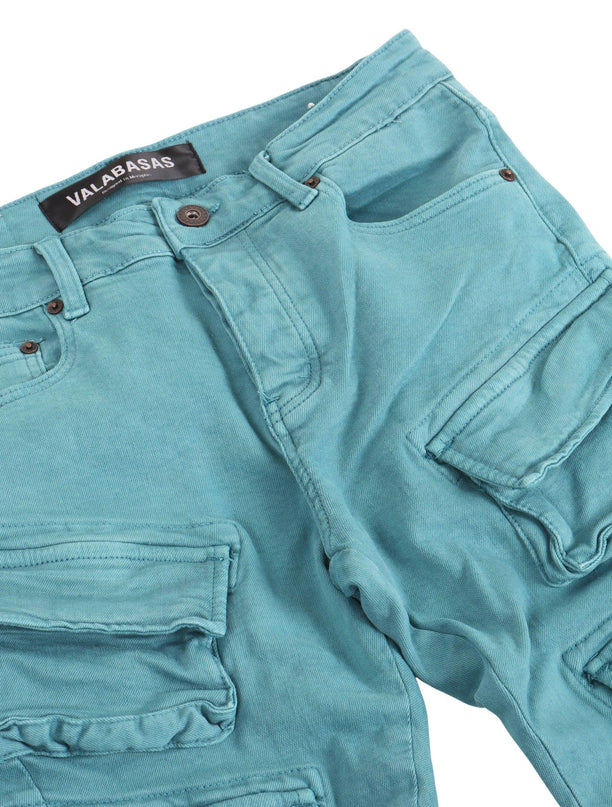 Valabasas Pinnacle Stacked Flare Jean - Aqua - Denim Exchange 