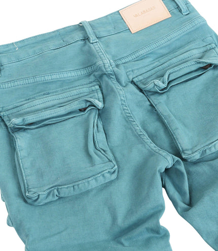 Valabasas Pinnacle Stacked Flare Jean - Aqua - Denim Exchange 