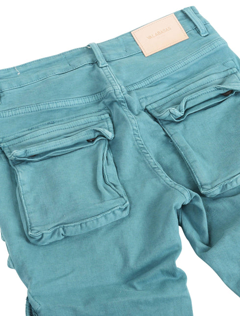 Valabasas Pinnacle Stacked Flare Jean - Aqua - Denim Exchange 