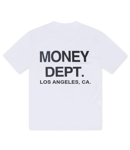 MONEY DEPT. LOS ANGELES HEAVYWEIGHT TEE - WHITE/BLACK MONEY DEPT