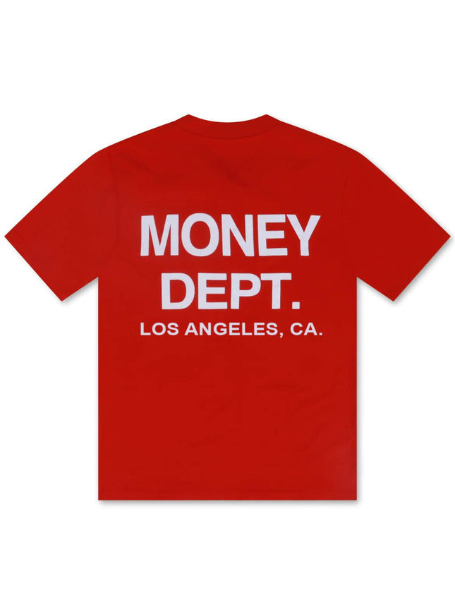 MONEY DEPT. LOS ANGELES HEAVYWEIGHT TEE - RED/WHITE MONEY DEPT
