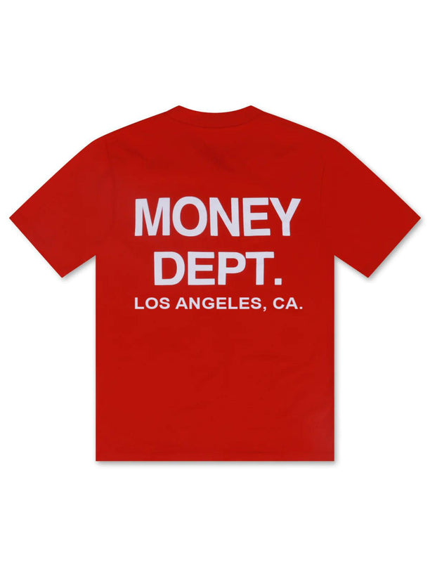 MONEY DEPT. LOS ANGELES HEAVYWEIGHT TEE - RED/WHITE MONEY DEPT