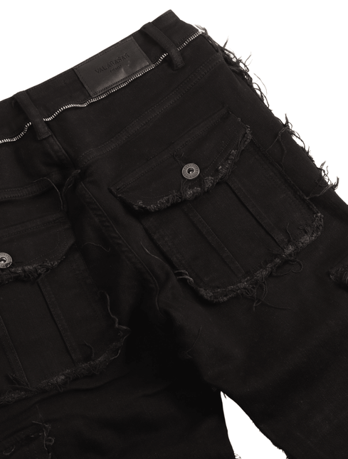 Valabasas Aegerine Stacked Flare Jean - Jet Black - Denim Exchange 