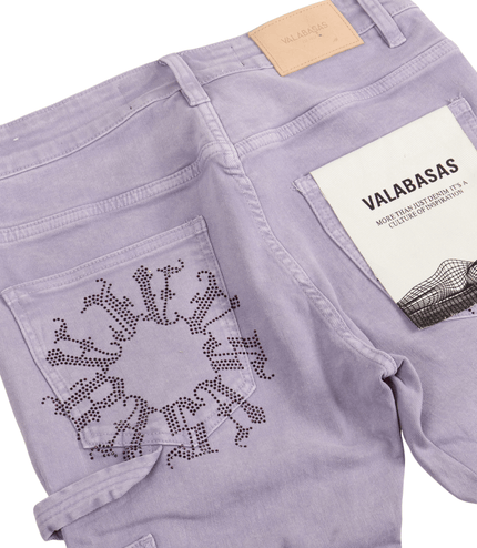 Valabasas Ringer Stacked Flare Jean - Plum Purple - Denim Exchange 