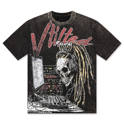 Vtilted Record Tee - Black Wash