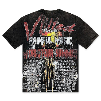 Vtilted Record Tee - Black Wash